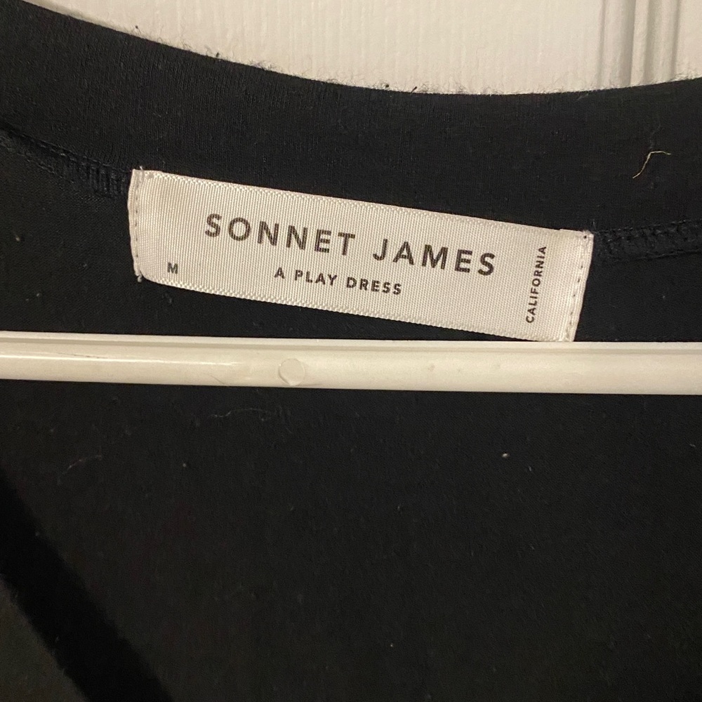 Sonnet James Black V-Neck long Maxi Dress Size M